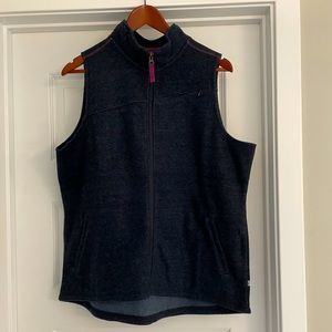 Orvis Dark Gray-Blue Vest with Pink Accents